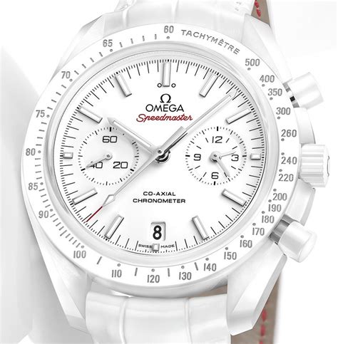 white face omega|omega white dial moon watch.